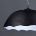 Avantgarde Φωτιστικό οροφής κρεμαστό μονόφωτο Ø45 από πηλό και μέταλλο σε μαύρο και ασημί ACA | V3729451PBS